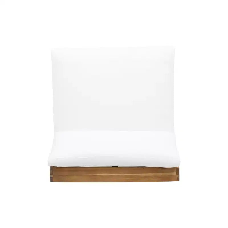 GDFStudio Emma Outdoor Acacia Wood Club Chair with Cushions