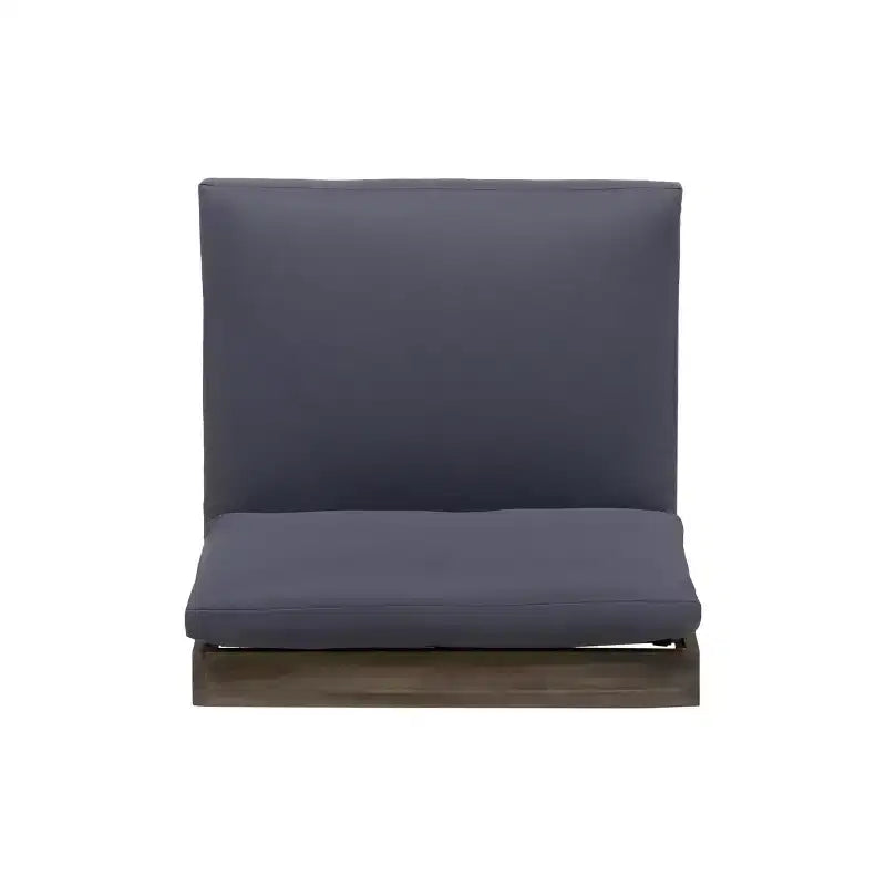 GDFStudio Emma Outdoor Acacia Wood Club Chair with Cushions