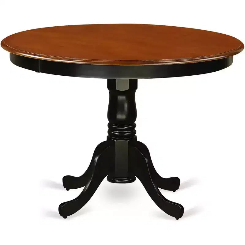 Set da pranzo rotondo Hartland contemporaneo nero e ciliegio