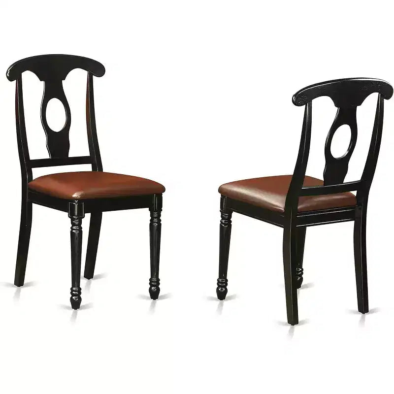 Set da pranzo rotondo Hartland contemporaneo nero e ciliegio