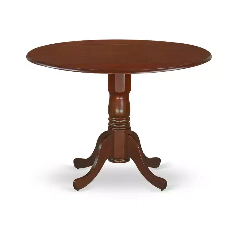 HomeStock Mahogany Round Dining Table Set with Chairs