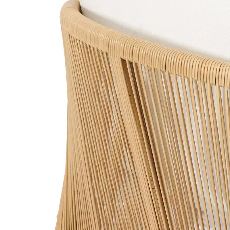 Christopher Knight Home Allerton Outdoor Acacia Wood and Wicker Club Chair with Cushions, Teak and Beige