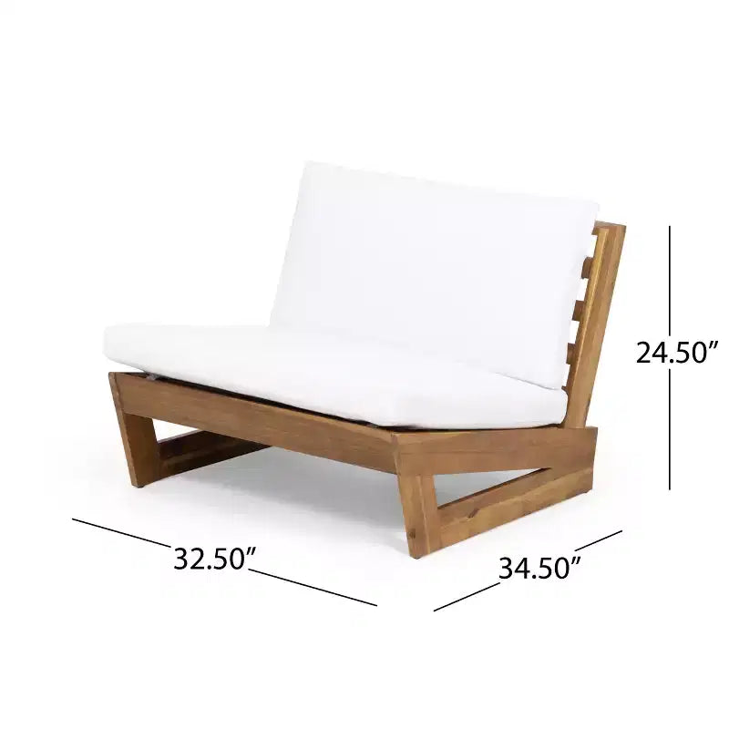 Christopher Knight Home Sherwood Outdoor Acacia Wood Club Chairs with Cushions (Set of 2)
