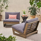 Christopher Knight Home Sherwood Outdoor Acacia Wood Club Chairs with Cushions (Set of 2)