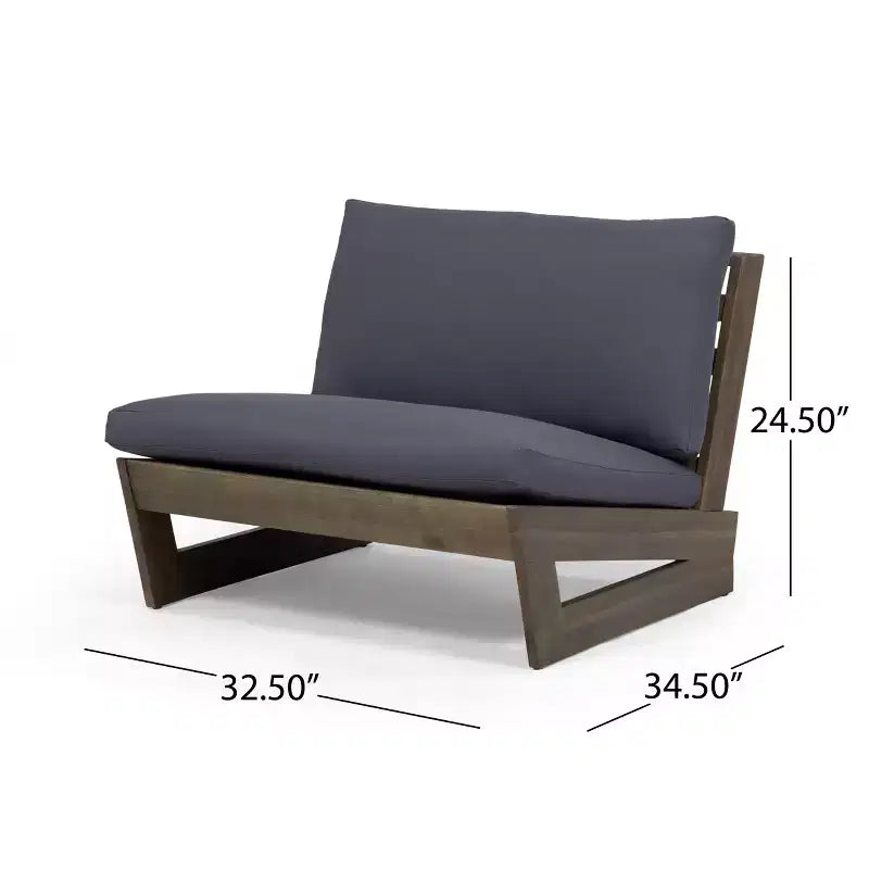 Christopher Knight Home Sherwood Outdoor Acacia Wood Club Chairs with Cushions (Set of 2)