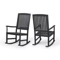 Christopher Knight Home Arcadia, sedie a dondolo da esterno in legno di acacia (set da 2)