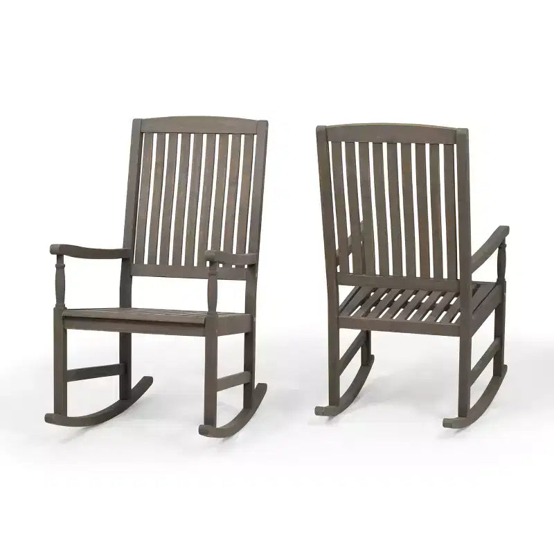 Christopher Knight Home Arcadia, sedie a dondolo da esterno in legno di acacia (set da 2)