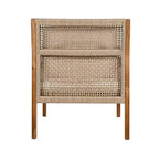 Christopher Knight Home Grania Poltrona Club da Giardino in Rattan e Legno di Acacia con Cuscino, Marrone/Crema