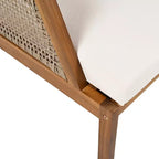 Christopher Knight Home Grania Poltrona Club da Giardino in Rattan e Legno di Acacia con Cuscino, Marrone/Crema