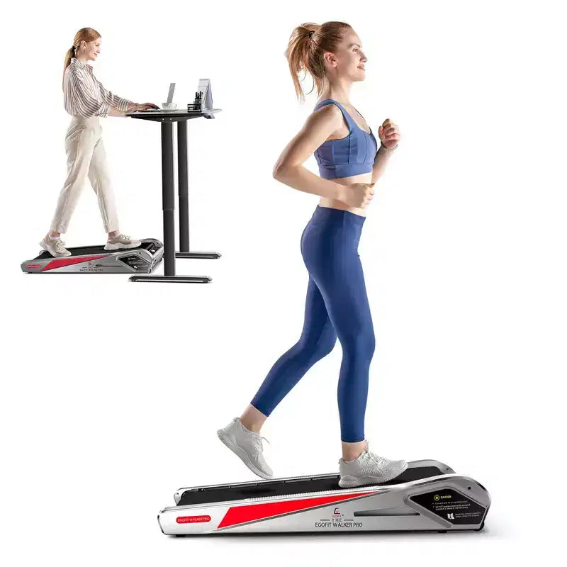 Tapis Roulant EGOFIT Walker Pro M1 - Grigio Freddo, Sottoscrivania, Inclinazione 5%, Display LCD