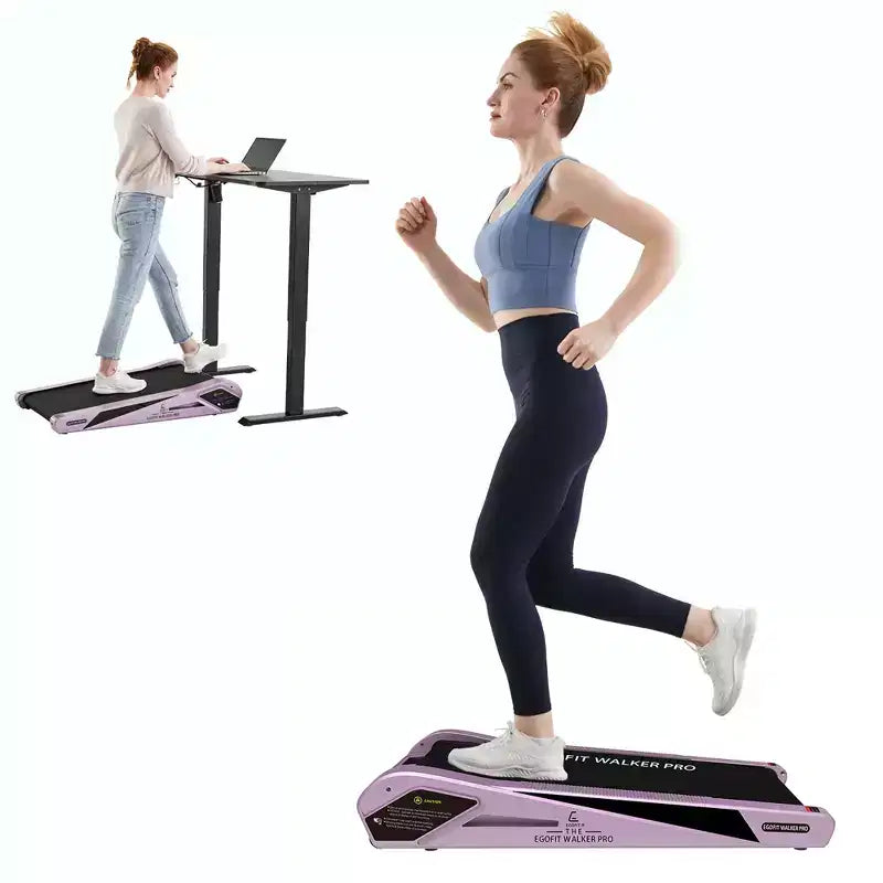 EGOFIT Walker Pro M1 -Sakura Pink,Under Desk Walking Pad,5% Incline, LCD Display