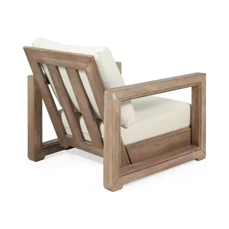 Christopher Knight Home Westchester Outdoor Acacia Wood Club Chairs with Cushions (Set of 4), Brown/Beige