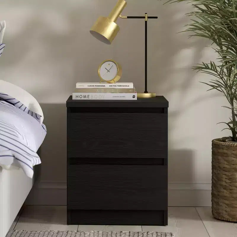 Comodino 2 cassetti HomeStock