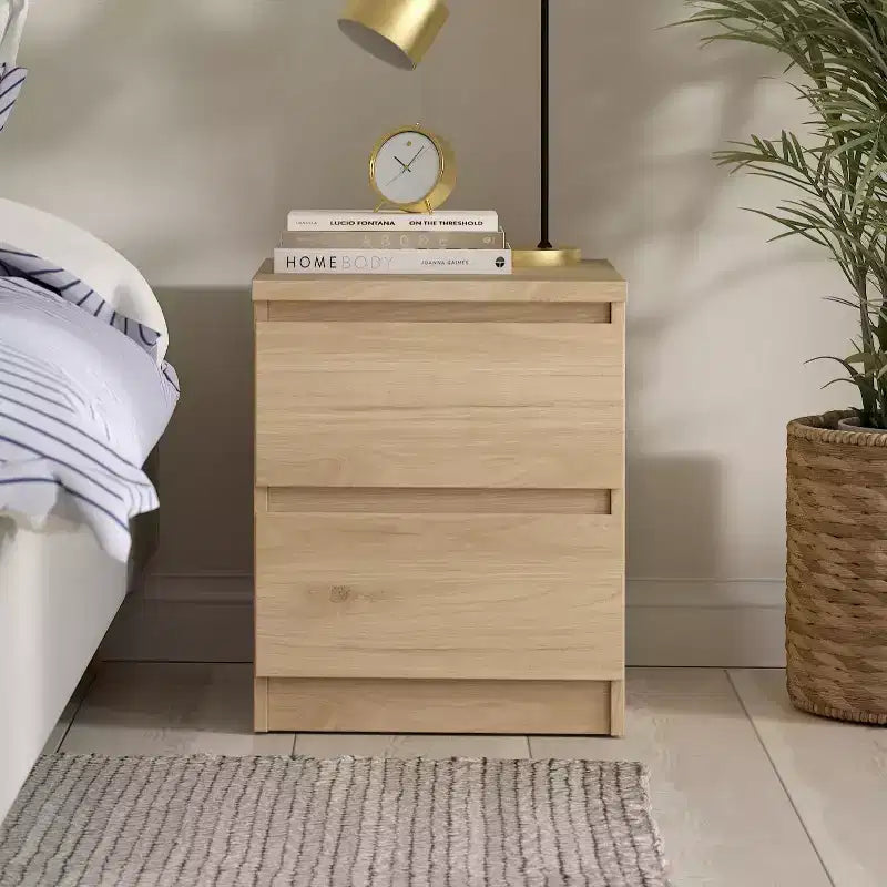 Comodino 2 cassetti HomeStock