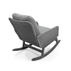Elegant Wicker Rocking Chair with Cushions, Wooden Glider Rocker Recliner w/ Rattan Armrest Perfect for Indoor and Outdoor Use - ModernLuxe