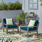 Christopher Knight Home Parma Outdoor Acacia Wood Club Chairs with Water-Resistant Cushions (Set of 2)