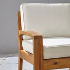 Christopher Knight Home Parma Outdoor Acacia Wood Club Chairs with Water-Resistant Cushions (Set of 2)