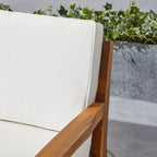 Christopher Knight Home Parma Outdoor Acacia Wood Club Chairs with Water-Resistant Cushions (Set of 2)