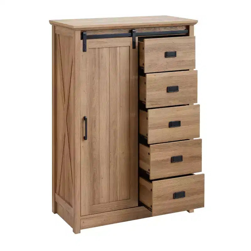 AndMakers Armadietto accento 120.9 cm A con 5 cassetti e 4 ripiani