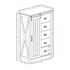 AndMakers Armadietto accento 120.9 cm A con 5 cassetti e 4 ripiani