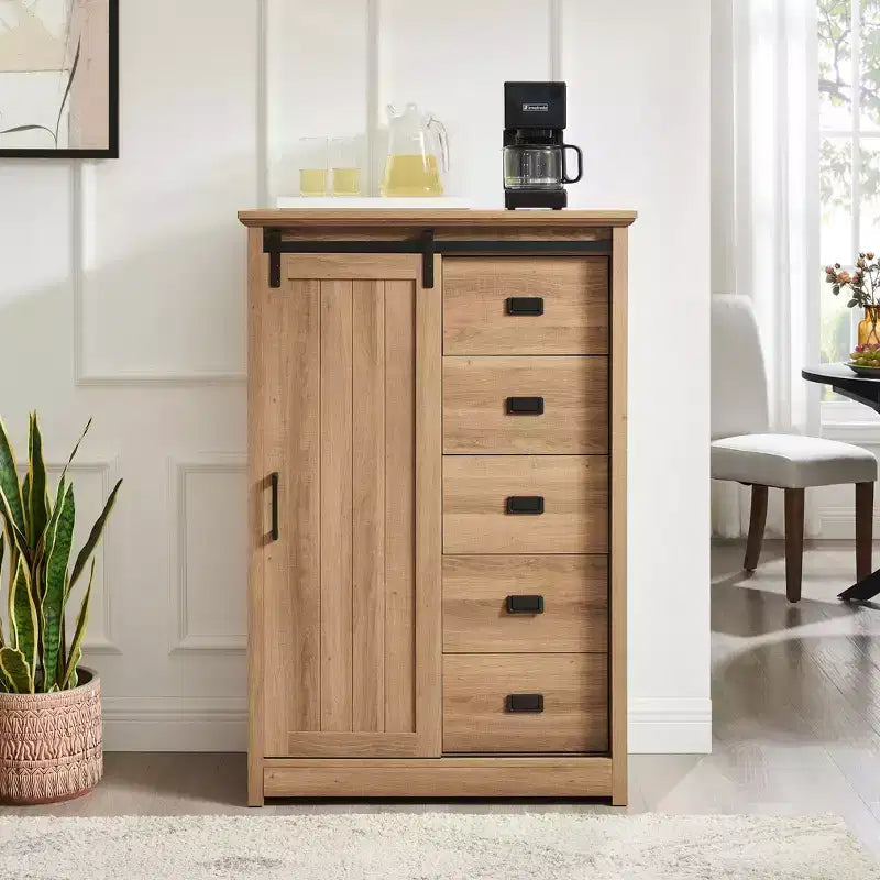 AndMakers Armadietto accento 120.9 cm A con 5 cassetti e 4 ripiani