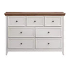 AndMakers Beige 37.66 in. H Accent Cabinet with 7 Drawers