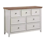 AndMakers Beige 37.66 in. H Accent Cabinet with 7 Drawers