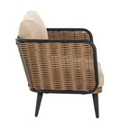 Christopher Knight Home Bonita Sedia da Club Rustica da Giardino in Ferro e Rattan con Cuscini, Beige