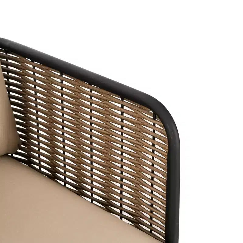 Christopher Knight Home Bonita Sedia da Club Rustica da Giardino in Ferro e Rattan con Cuscini, Beige