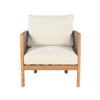 Christopher Knight Home Celeste Sedia Club imbottita in legno di acacia con trama a corda da esterno (Set di 2)