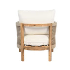 Christopher Knight Home Celeste Sedia Club imbottita in legno di acacia con trama a corda da esterno (Set di 2)