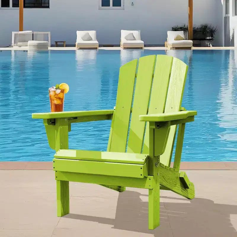 Hyleory Adjustable HDPE Adirondack Chair with Ergonomic Backrest