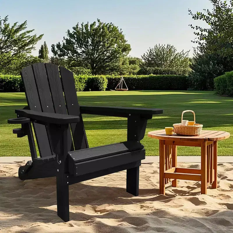 Hyleory Adjustable HDPE Adirondack Chair with Ergonomic Backrest