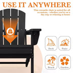 Hyleory Adjustable HDPE Adirondack Chair with Ergonomic Backrest