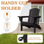 Hyleory Adjustable HDPE Adirondack Chair with Ergonomic Backrest