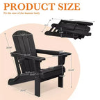 Hyleory Adjustable HDPE Adirondack Chair with Ergonomic Backrest