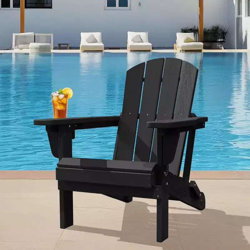 Hyleory Adjustable HDPE Adirondack Chair with Ergonomic Backrest