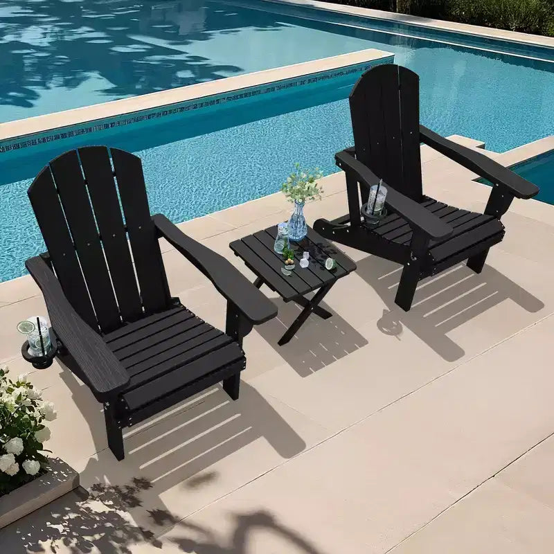 Hyleory Adjustable HDPE Adirondack Chair with Ergonomic Backrest