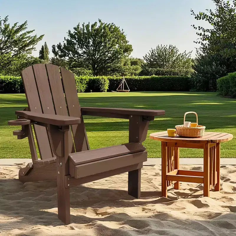Hyleory Adjustable HDPE Adirondack Chair with Ergonomic Backrest
