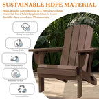 Hyleory Adjustable HDPE Adirondack Chair with Ergonomic Backrest