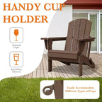Hyleory Adjustable HDPE Adirondack Chair with Ergonomic Backrest