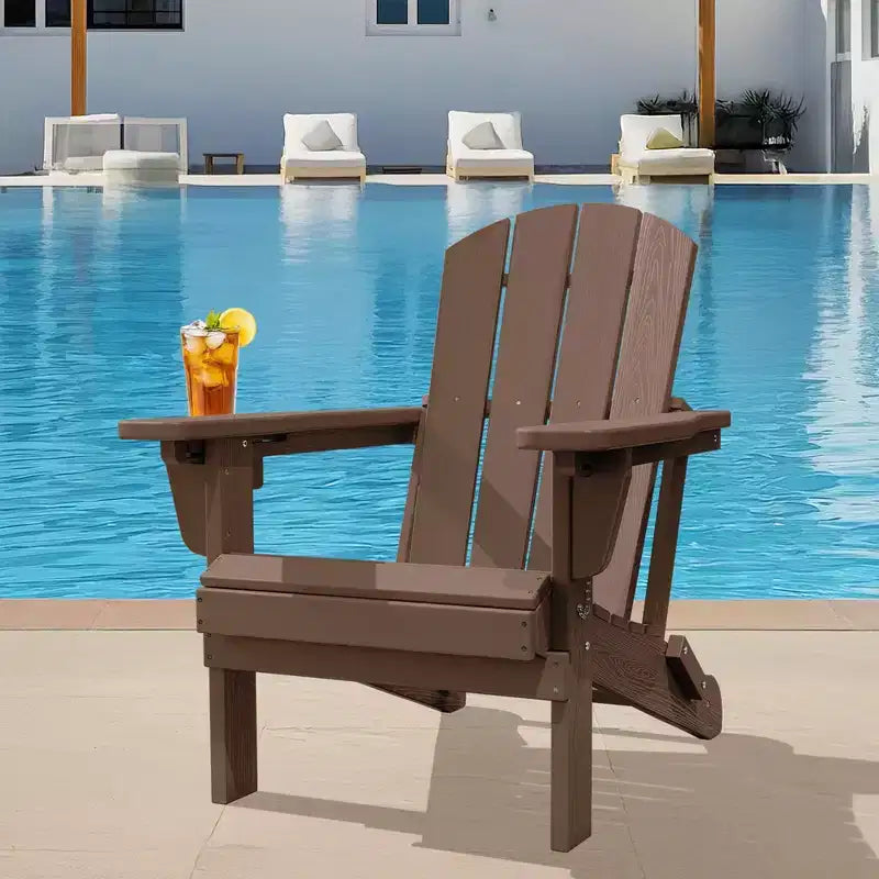Hyleory Adjustable HDPE Adirondack Chair with Ergonomic Backrest