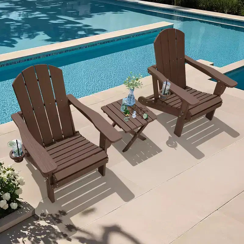Hyleory Adjustable HDPE Adirondack Chair with Ergonomic Backrest
