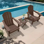 Hyleory Adjustable HDPE Adirondack Chair with Ergonomic Backrest