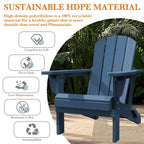 Hyleory Adjustable HDPE Adirondack Chair with Ergonomic Backrest