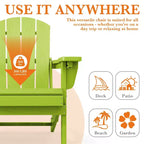 Hyleory Adjustable HDPE Adirondack Chair with Ergonomic Backrest