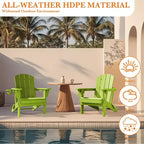 Hyleory Adjustable HDPE Adirondack Chair with Ergonomic Backrest