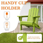 Hyleory Adjustable HDPE Adirondack Chair with Ergonomic Backrest