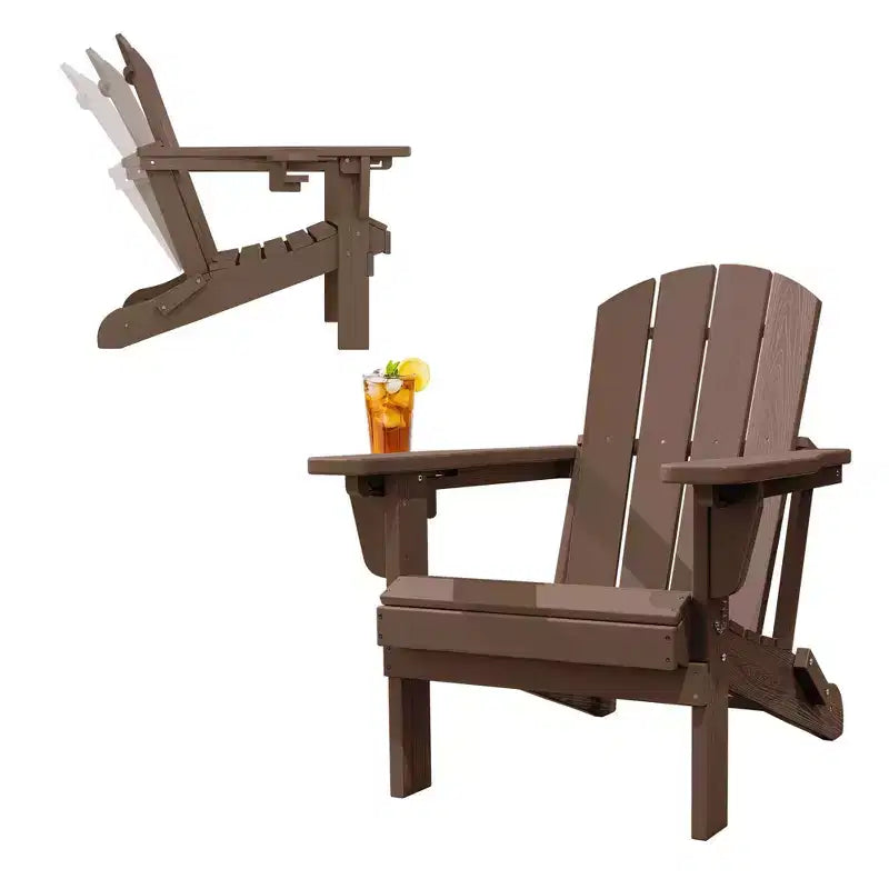 Sedia Adirondack Hyleory Regolabile in HDPE con Schienale Ergonomico