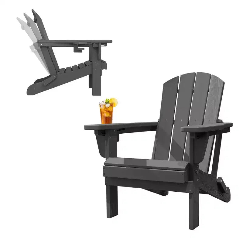 Sedia Adirondack Hyleory Regolabile in HDPE con Schienale Ergonomico